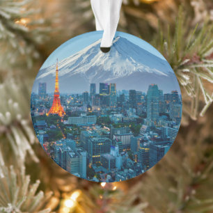 Eis und Schnee   Fuji & Tokyo Skyline Ornament