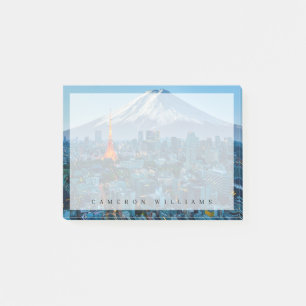 Eis und Schnee   Fuji & Tokyo Skyline Post-it Klebezettel