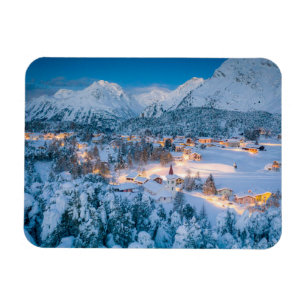 Eis und Schnee   Graubunden, Engadin, Schweiz Magnet