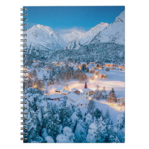Eis und Schnee Graubunden, Engadin, Schweiz Notizblock
