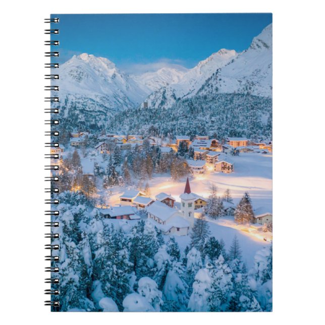Eis und Schnee | Graubunden, Engadin, Schweiz Notizblock (Vorderseite)