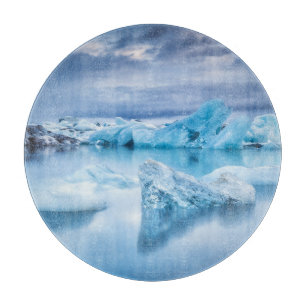 Eis und Schnee   Jokulsarlon Lagoon, Island Schneidebrett