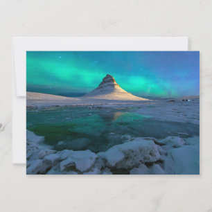 Eis und Schnee   Kirkjufell Mountain, Island Dankeskarte