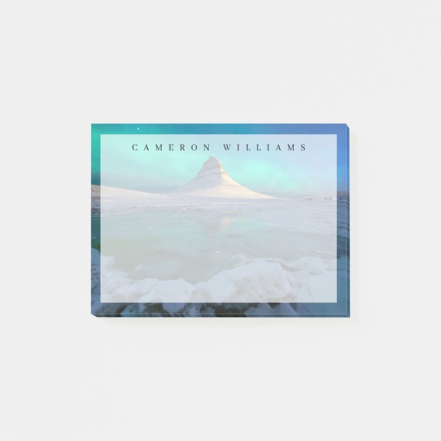 Eis und Schnee | Kirkjufell Mountain, Island Post-it Klebezettel (Vorderseite)