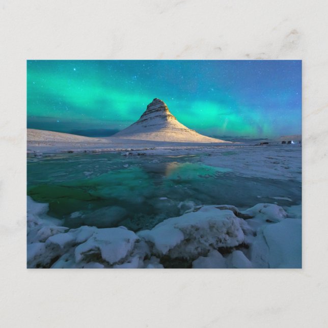 Eis und Schnee | Kirkjufell Mountain, Island Postkarte (Vorderseite)