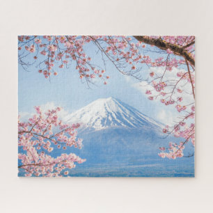 Eis und Schnee   Kirschblüten Berg Fuji Japan Puzzle