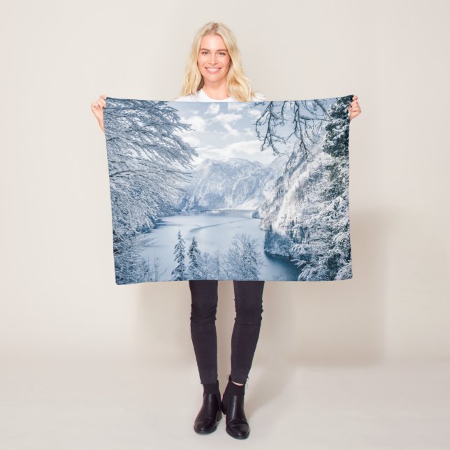 Eis und Schnee | Königssee, Deutschland Fleecedecke (Beispiel)