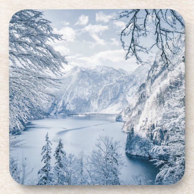 Eis und Schnee | Königssee, Deutschland Getränkeuntersetzer (Vorderseite)