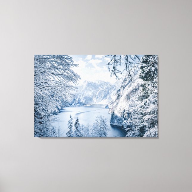 Eis und Schnee | Königssee, Deutschland Leinwanddruck (Vorderseite)