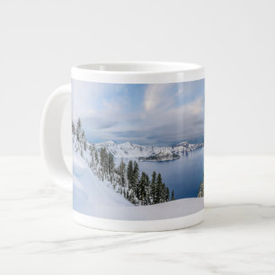 Eis und Schnee Kratersee Oregon Jumbo-Tasse