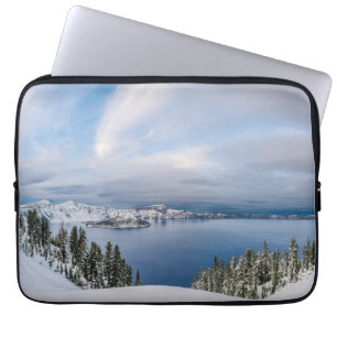 Eis und Schnee   Kratersee Oregon Laptopschutzhülle