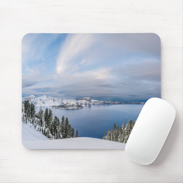 Eis und Schnee | Kratersee Oregon Mousepad (Mit Mouse)