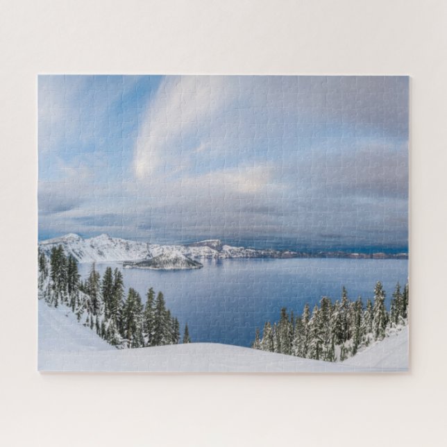 Eis und Schnee | Kratersee Oregon Puzzle (Horizontal)