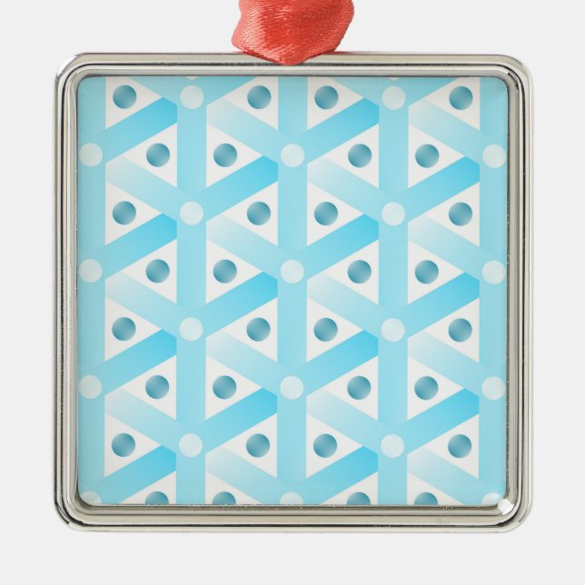 Eis und Schnee Kristalle Ornament Aus Metall (Vorne)