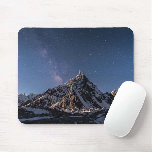 Eis und Schnee | Milky Way Baltoro Glacier, Pakist Mousepad (Mit Mouse)