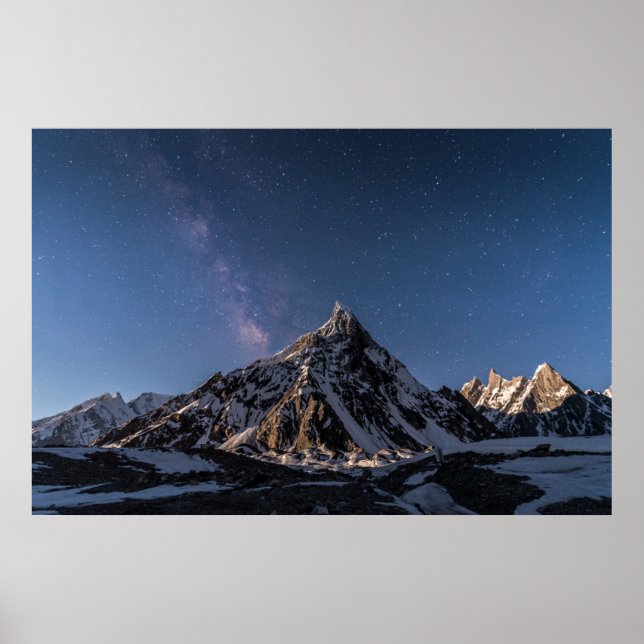 Eis und Schnee | Milky Way Baltoro Glacier, Pakist Poster (Vorne)