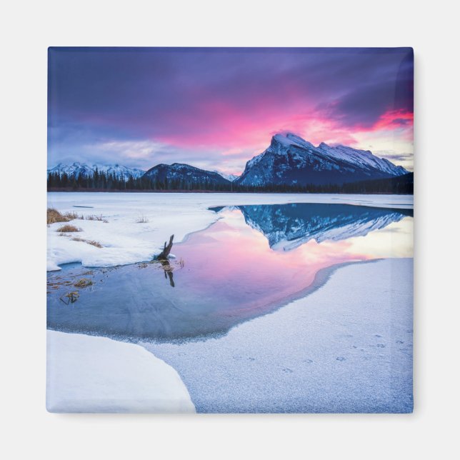 Eis und Schnee | Mt. Rundle, Kanada Magnet (Vorne)