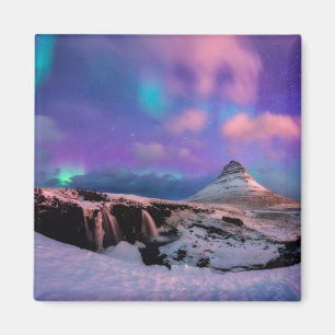 Eis und Schnee   Nordlichter, Kirkjufell Magnet