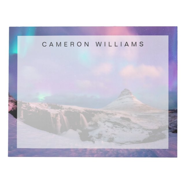 Eis und Schnee | Nordlichter, Kirkjufell Notizblock (Vorderseite)