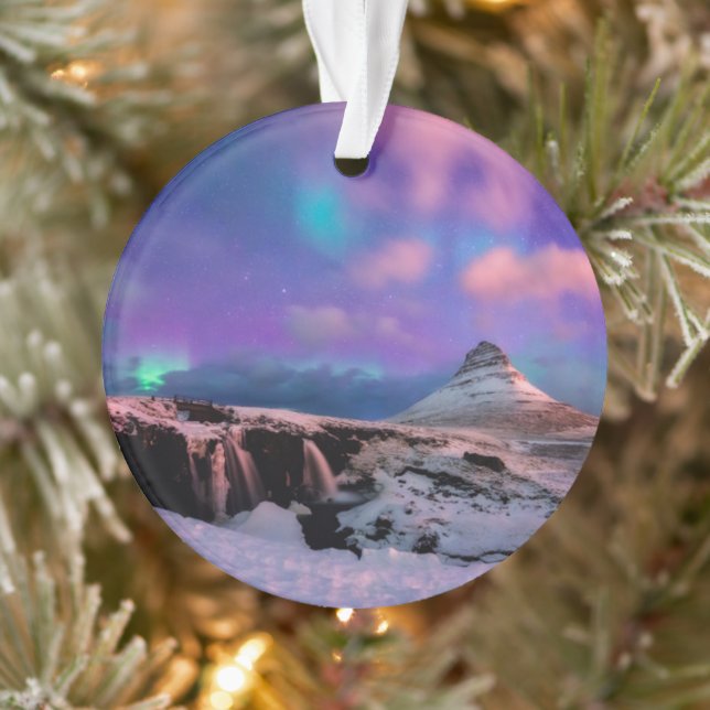 Eis und Schnee | Nordlichter, Kirkjufell Ornament (Baum)
