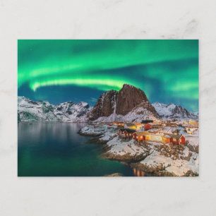 Eis und Schnee   Nordlichter, Norwegen Postkarte