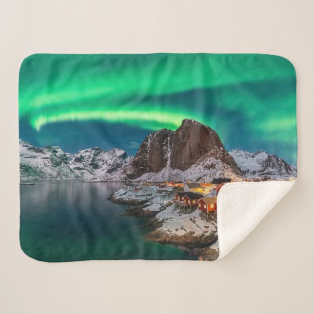 Eis und Schnee | Nordlichter, Norwegen Sherpadecke (Vorderseite (Horizontal))