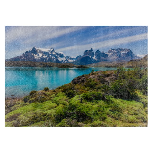 Eis und Schnee | Pehoe-See, Patagonia, Chile Schneidebrett (Vorderseite)