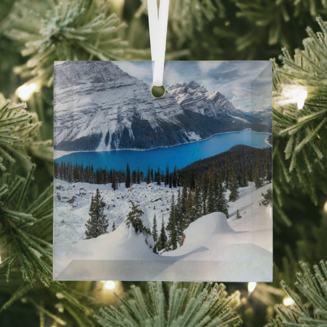 Eis und Schnee | Peyto-See, Kanadische Rockies Ornament Aus Glas (Insitu)