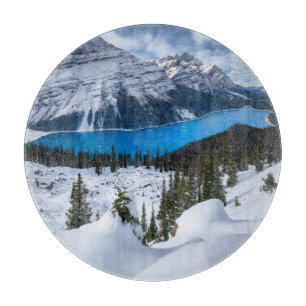 Eis und Schnee Peyto-See, Kanadische Rockies Schneidebrett