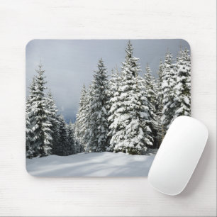 Eis und Schnee Pine Woodland, Österreich Mousepad