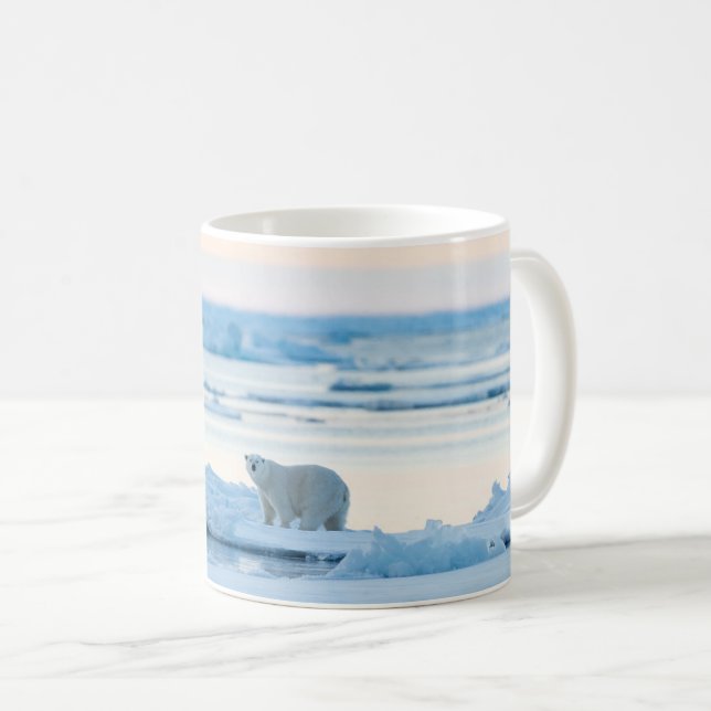 Eis und Schnee | Polar Bear Iceberg Norwegen Kaffeetasse (VorderseiteRechts)