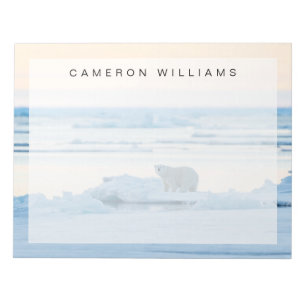 Eis und Schnee Polar Bear Iceberg Norwegen Notizblock