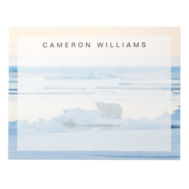 Eis und Schnee | Polar Bear Iceberg Norwegen Notizblock (Vorderseite)
