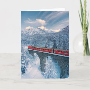 Eis und Schnee   Red Bernina Express Zug Schweiz Karte