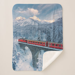 Eis und Schnee   Red Bernina Express Zug Schweiz Sherpadecke