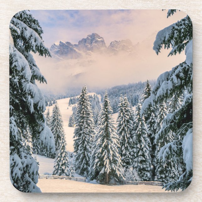 Eis und Schnee | Rosengarten, Deutschland Getränkeuntersetzer (Vorderseite)