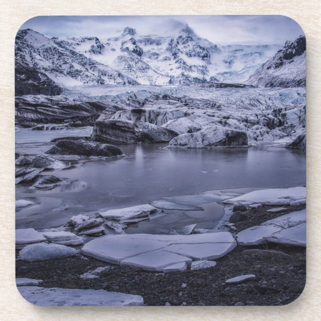 Eis und Schnee | Sólheimajökull Glacier, Island Getränkeuntersetzer (Vorderseite)