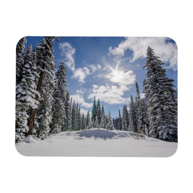 Eis und Schnee | Sunrise Winter Snow Alberta, Kana Magnet (Horizontal)
