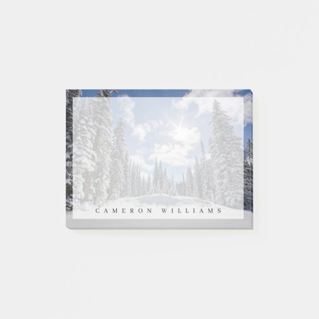 Eis und Schnee | Sunrise Winter Snow Alberta, Kana Post-it Klebezettel (Vorderseite)