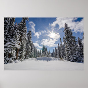Eis und Schnee   Sunrise Winter Snow Alberta, Kana Poster