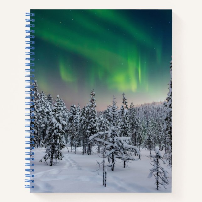 Eis und Schnee | Winterlandschaft, Finnland Notizbuch (Vorderseite)