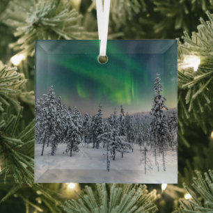 Eis und Schnee   Winterlandschaft, Finnland Ornament Aus Glas