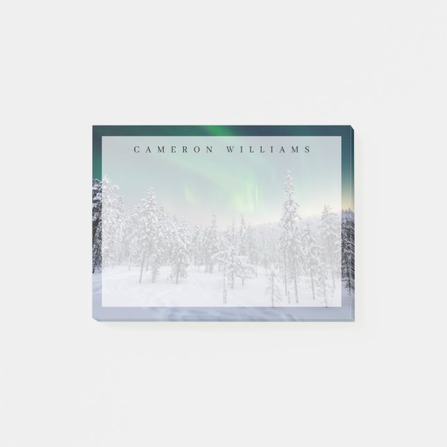 Eis und Schnee | Winterlandschaft, Finnland Post-it Klebezettel (Vorderseite)