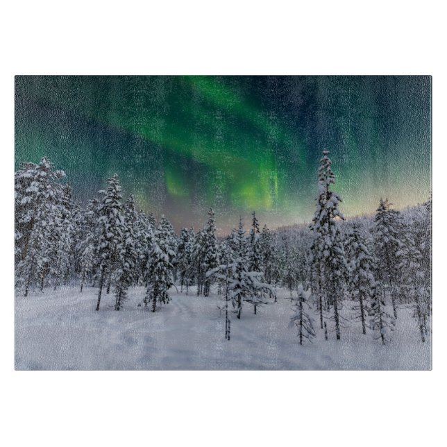 Eis und Schnee | Winterlandschaft, Finnland Schneidebrett (Vorderseite)