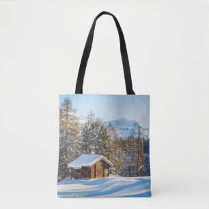 Eis und Schnee Winterlogmelkabine Schweizer Alpe