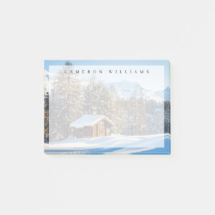 Eis und Schnee   Winterlogmelkabine Schweizer Alpe Post-it Klebezettel