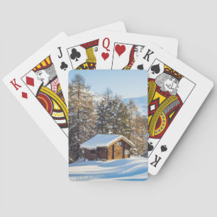 Eis und Schnee   Winterlogmelkabine Schweizer Alpe Spielkarten