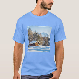Eis und Schnee   Winterlogmelkabine Schweizer Alpe T-Shirt