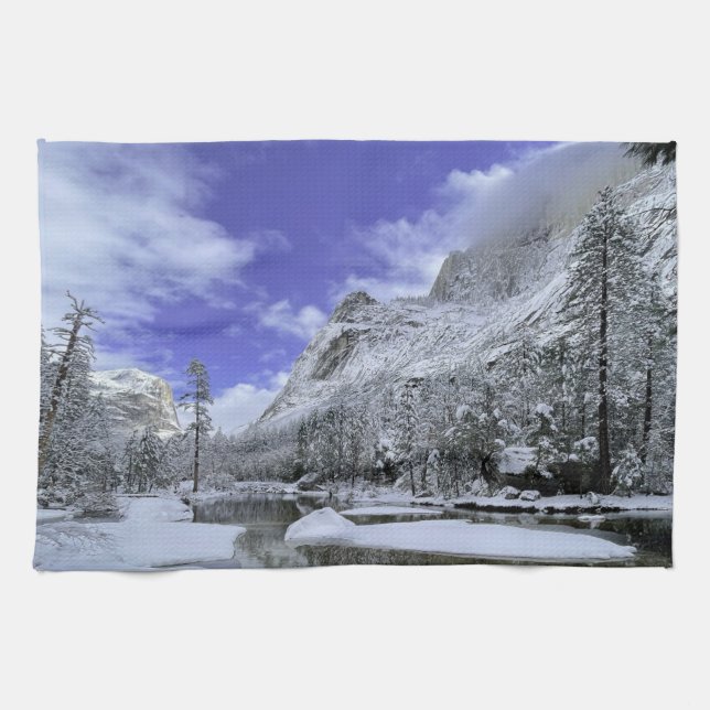 Eis und Schnee | Yosemite National Park Geschirrtuch (Horizontal)