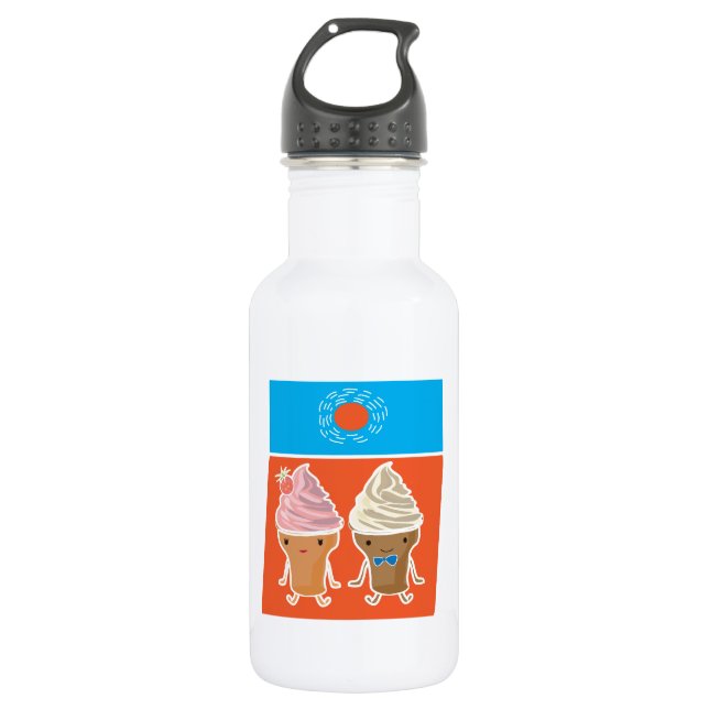 Eis und Sonnenbad Edelstahlflasche (Vorderseite)